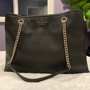 Kate Spade - Jordyn large chain handle tote 
Black, Brand New